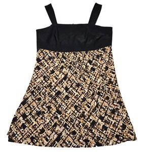 Jessica Howard Dress Womens 22WP Petite Black Geometric A-Line Sundress Cocktail